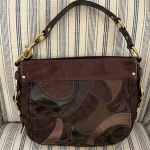 Vintage COACH Zoe Mosaic Leather Patchwork Handbag